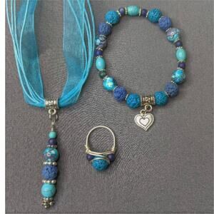 Artisan Made Aromatherapy Jewelry Bracelets Rings Earrings Gemstones Lava Rocks